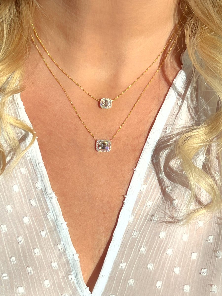 Diamanthalsbånd gult gull 0,40 ct «signatur» - Image 6