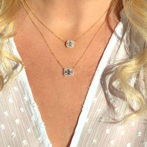 Diamanthalsbånd gult gull 0,58 ct «signatur»