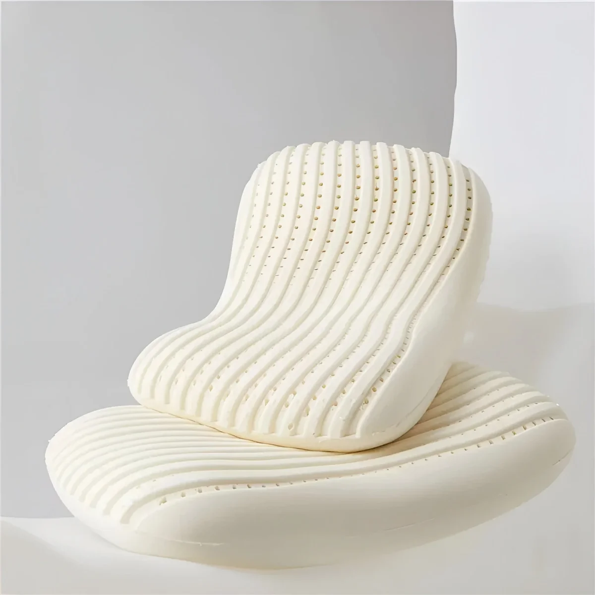Bomullstrekk til Naturlatexhodepute – Ergonomisk Nakkepute | Pustende og Perfekt for Side- og Ryggsovende - Image 7