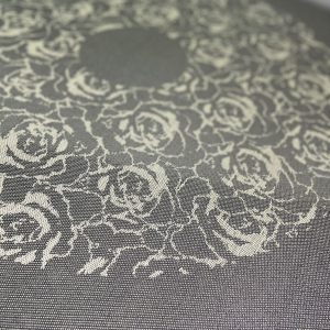 Duk - Rosekrans - Grå 150x150cm